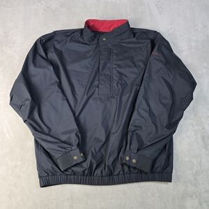 Footjoy Dryjoys Pullover Men’s Lg Black 1/4 Zip Long Sleeve Windbreaker Pullover